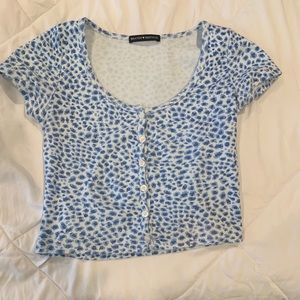 Brandy Melville blue cheetah top
